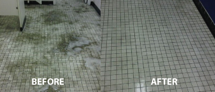 Ceramic Floor Tile Scubbing Deep Cleaning - A Klein Company