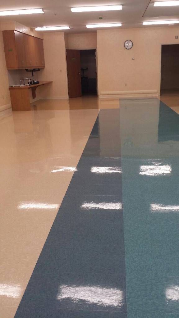 Commercial Floors Strip And Wax Job, How To Wax A Commercial Tile Floor